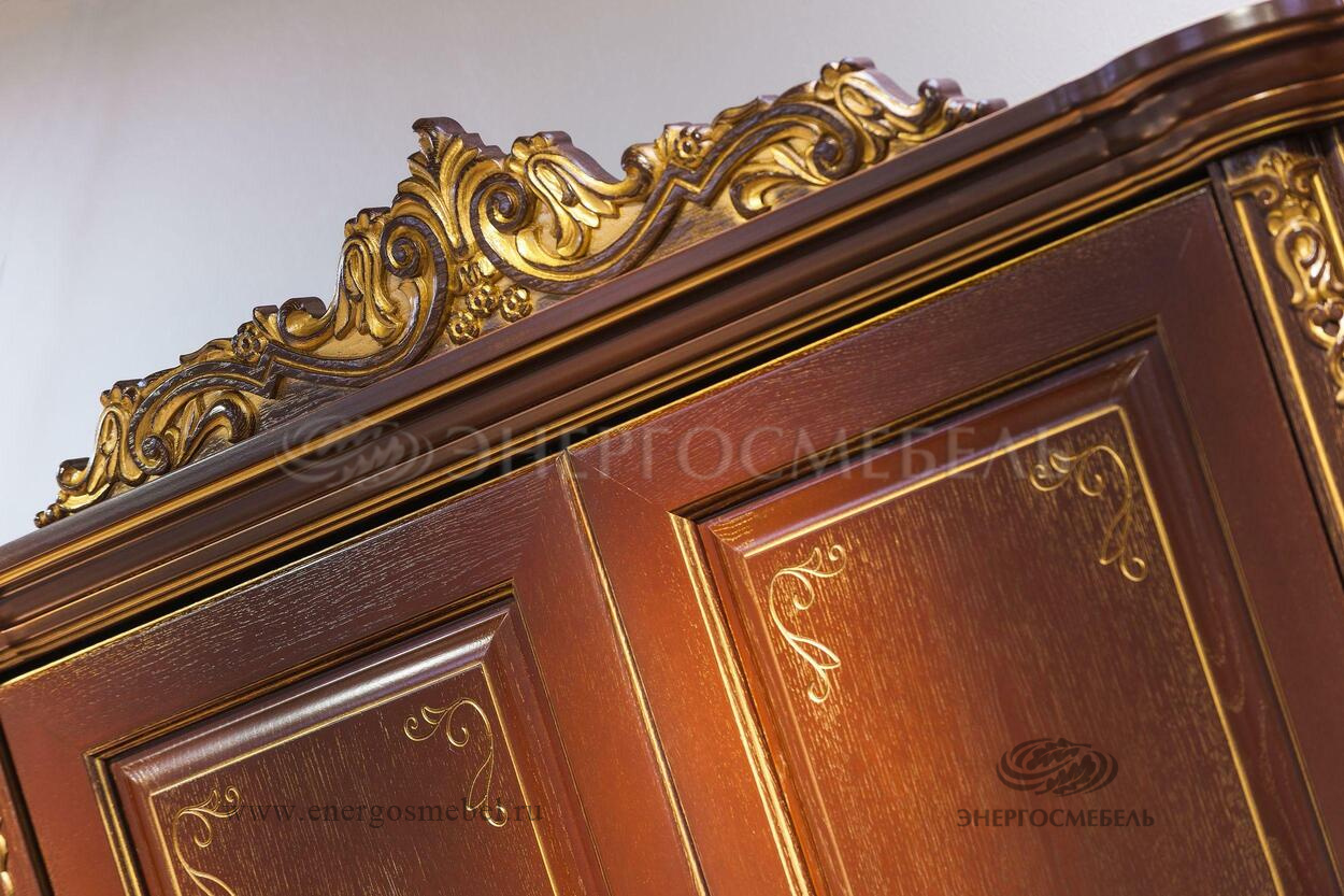 Мебель Черноземья Барокко махагон с золотой патиной